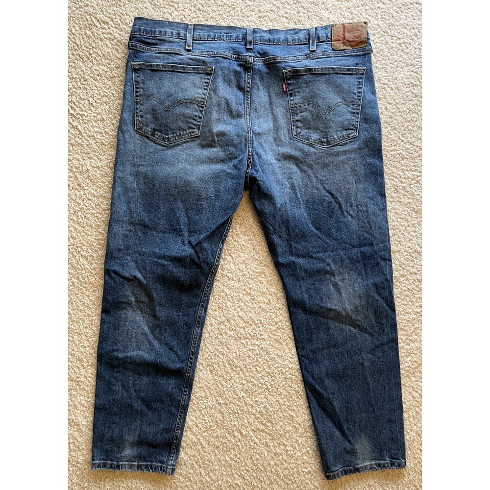 Levi's 502 Mid-Rise Taper Medium Blue Stretch Denim Jeans Men 44